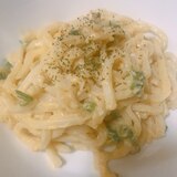 豆乳カルボナーラ風うどん